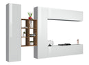 Parete Attrezzata Soggiorno 320x30x180 cm Maruska n°20 Bianco Lucido
