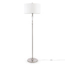 Lampada da terra Neoclassic in Metallo e Vetro Alicante Nickel