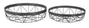 Svuota Tasche Raw Set 2 Pz Ø35,5x9,5 - Ø30,5x8 cm in Ferro Nero
