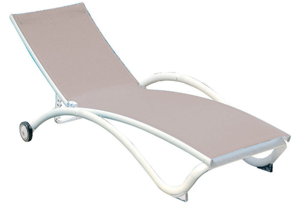 Vorghini Tortora Gartenliege mit Aluminiumrädern online