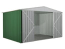 Casetta Box da Giardino in Lamiera di Acciaio Porta Utensili 360x260x212 cm Enaudi Verde