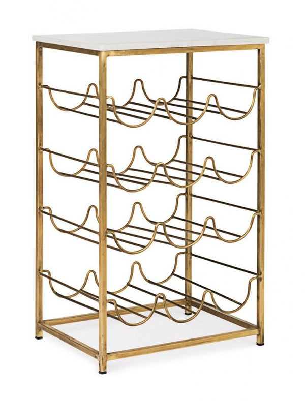 Couchtisch mit Flaschenhalter 12 Marmol-Metallregale acquista