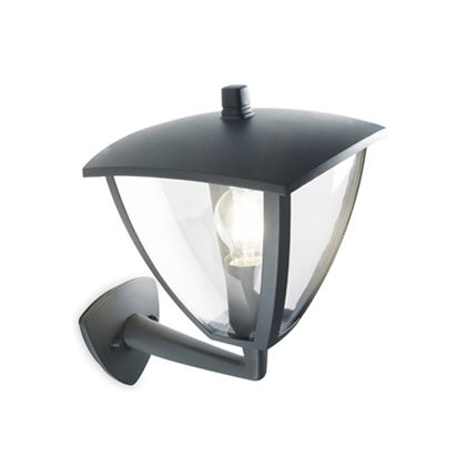 E27 Außenwandleuchte aus grauem Sovil-Aluminium online