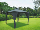 Gazebo da Giardino in Metallo 3x3m Soriani Sahara Grigio