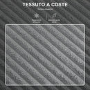 Divano 3 Posti Modulare con Pouf Contenitore 196x139x85 cm in Velluto a Coste Grigio Chiaro   
