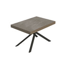 Tavolo Allungabile 140/224x80Cm Niket Tortora Gambe Antracite      