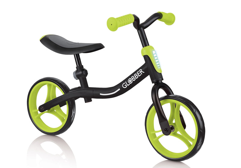 Bicicletta Pedagogica per Bambini 10" Senza Pedali Globber Go Bike Nero e Verde