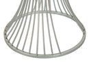Tavolinetto Funnel Ø40x79 cm in Ferro e Marmo Argento      