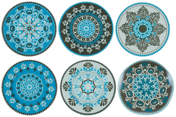 Set mit 6 runden Platztellern aus Metall Ø33 cm Villa d'Este Home Tivoli Cala Jondal sconto