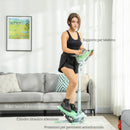 Stepper Monitor LCD con Manubrio e Gradino Regolabile 48x38x108-118 cm Verde 