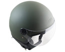Casco Jet per Scooter Visiera Sagomata CGM Florida 109A Verde Opaco Varie Misure