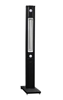 Stufa Elettrica ad infrarossi da Esterno 50x25x200 cm in Fibra di Carbonio con Luce Led Skyline Total Black