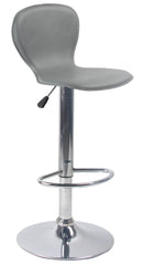 Sgabello con Alzata a Gas e Seduta Girevole in Similpelle Motti Orlando Grigio