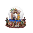 Natività con Sfera in Vetro musica e movimento 16,5 cm in Resina