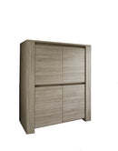 Mobile Alto da Salotto 4 Porte 4 Ripiani 142x119x51cm TFT  Elba Quercia