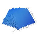 Tappeto Puzzle a Incastro Set 8 Pezzi 60x60 cm Blu 