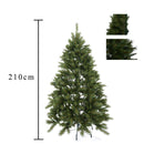 Albero di Natale Artificiale a Metà H210 cm Abete con 718 Tips Verde