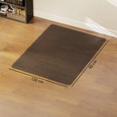 Tappetino per Sedia Ufficio Salvapavimento 120x90 cm in Plastica Nera Trasparente   