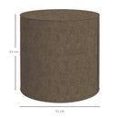 Pouf Poggiapiedi 41x41 cm Rivestimento Rimovibile Tessuto Effetto Lino Marrone 