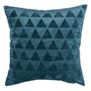 Set 2 Cuscini Decorativi 43x43x6 cm in Poliestere VdE Tivoli 1996 Triangoli Ottanio