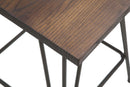Tavolo Bar Harlem 60x60x85 cm in Ferro e Naturale e Grigio