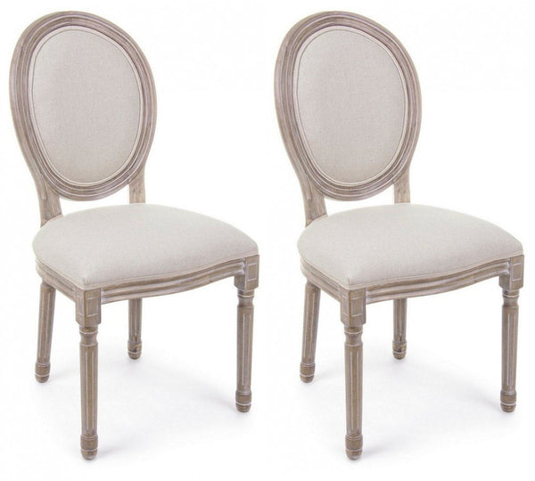 prezzo Set 2 Sedie 48x46x96h cm Mathilde Naturale