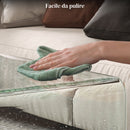 Tavolino Moderno da Salotto con Design Monoblocco 80x45x35 cm in Vetro Temperato Trasparente      