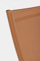 Set 2 Poltrone da Giardino 53x166,5x90 cm in Alluminio Taylor Pecan