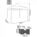 Gazebo Pantheon 3x3 m in Alluminio Bianco