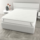 Topper Memory Con Fodera in Poliestere e Bamboo Bianco Varie Misure