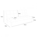 Divano Letto Clic Clac 80x176x92 cm in Tessuto Patchwork Patchwork 1