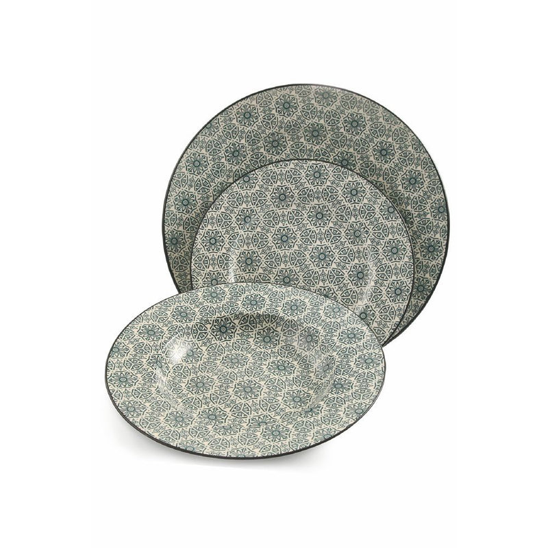 Servizio Piatti 18 Pezzi in Gres Villa d'Este Piper