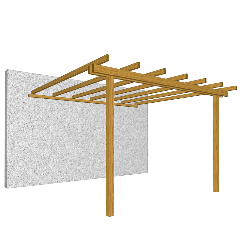 Pergola Addossata 240x240 cm in Legno