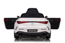Macchina Elettrica per Bambini 12V Licenza Ufficiale Mercedes CLE53 Sedile in Pelle Bianco