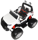 Macchina Elettrica per Bambini 2 posti Fuoristrada 24V con Licenza Ford Monster Truck 4x4 Bianca