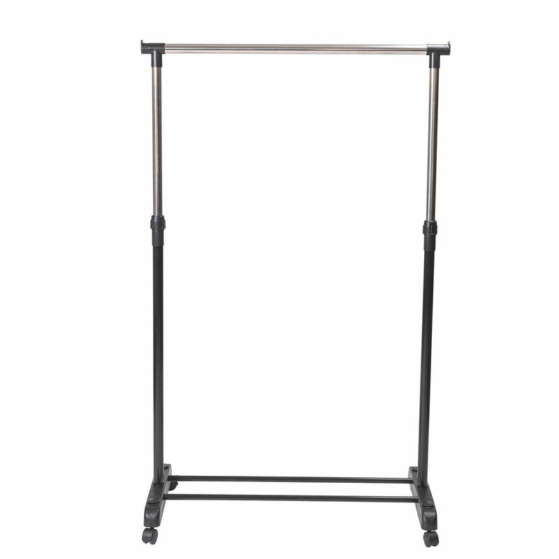 Stender Appendiabiti Singolo 88x43x170 cm in Metallo e Plastica Nero