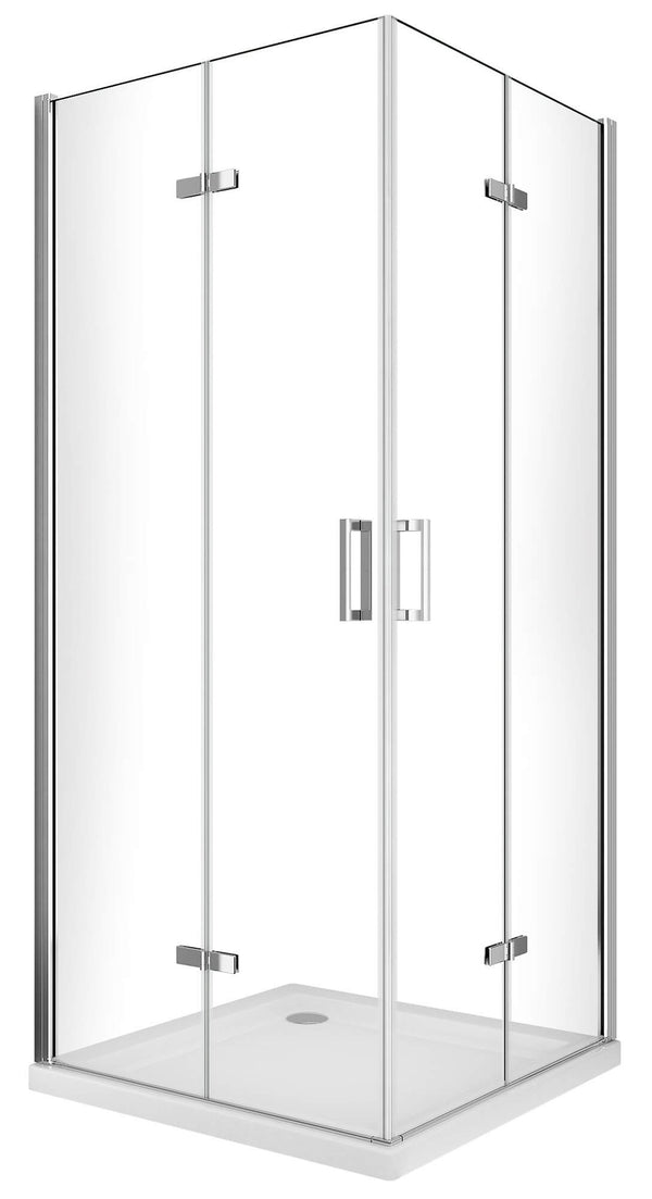 Box Doccia Angolare 2 Ante Battenti in Cristallo Trasparente 6mm H190 Varie Misure acquista