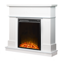 Camino Elettrico da Pavimento 97,8x104,8x30 cm Effetto Fiamma 1500W Ambassador & Miriam Bianco