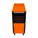 Carrello Portautensili per Officine 3 Ripiani 81,4x79x36,4 cm in Acciaio Arancione