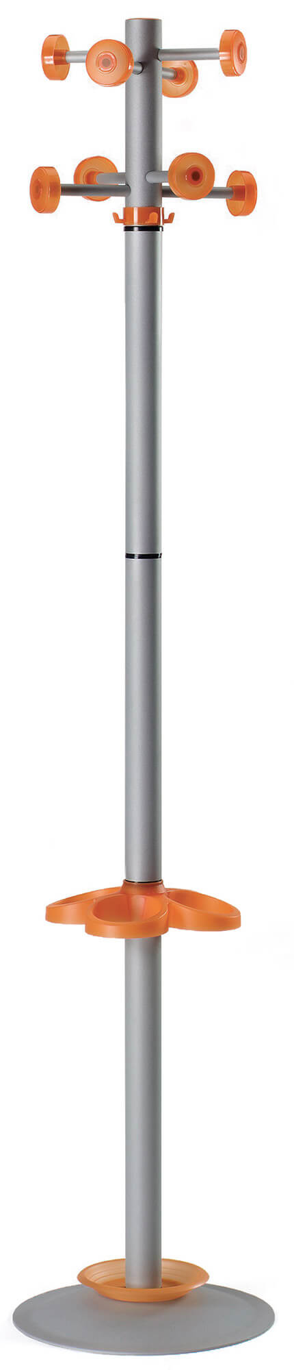 Ø36x178 cm Kleiderständer mit Fumer Bennet Schirmständer aus Metall in Silber und Orange prezzo