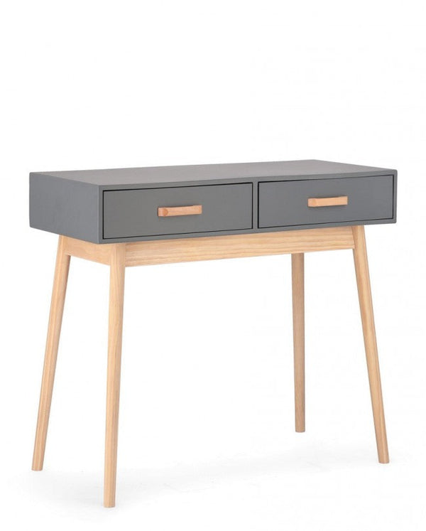 Consolle 2 Cassetti 90x40x79 cm Ordinary in Legno Grigio online