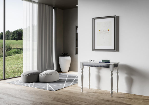 online Consolle Allungabile 90-300x40x77 cm in Nobilitato Bianco