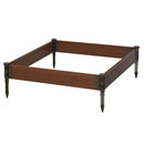 Letto per Orto Fioriera 100x100x15 cm in Plastica Marrone