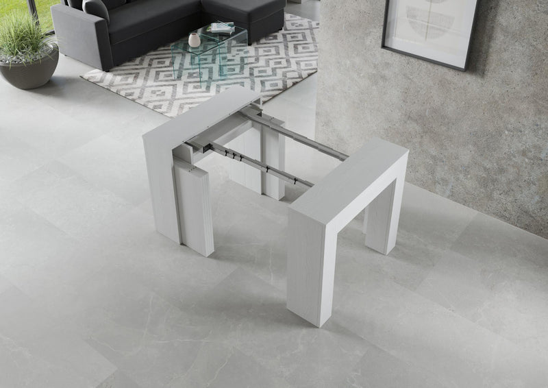 Consolle Allungabile 90-307x49x78 cm in Nobilitato Bianco