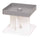 Tavolino Moderno 40x40x33,5 cm in Polipropilene Rigido Grigio