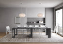 Consolle Tavolo Allungabile 90-302x42x75 cm Evolve Antracite Spatolato  