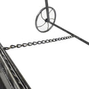 Portapiante Fioriera da Giardino a 3 Livelli con Ruote Argento 53x39x79 cm 