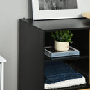 Libreria Mobiletto 5 Ripiani 2 Ante 80x40x96 cm in Truciolare  Nero