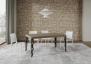 Tavolo Allungabile 160-420x90x77 cm Karamay Premium Tortora Telaio Antracite 