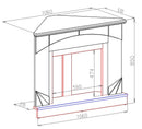 Camino Elettrico da Pavimento ad Angolo 85x106x53 cm Effetto Fiamma 1500W Madeira & lorance Bianco